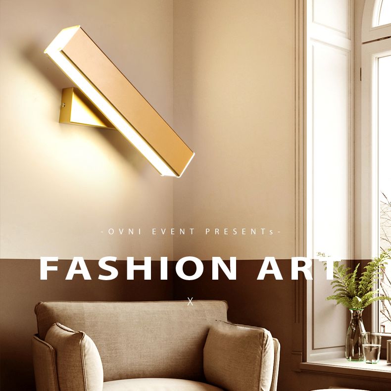 Modern Minimalist Style Rectangle Shade Multe Montate Metal 1 Light Sconce Light Set per camera da letto