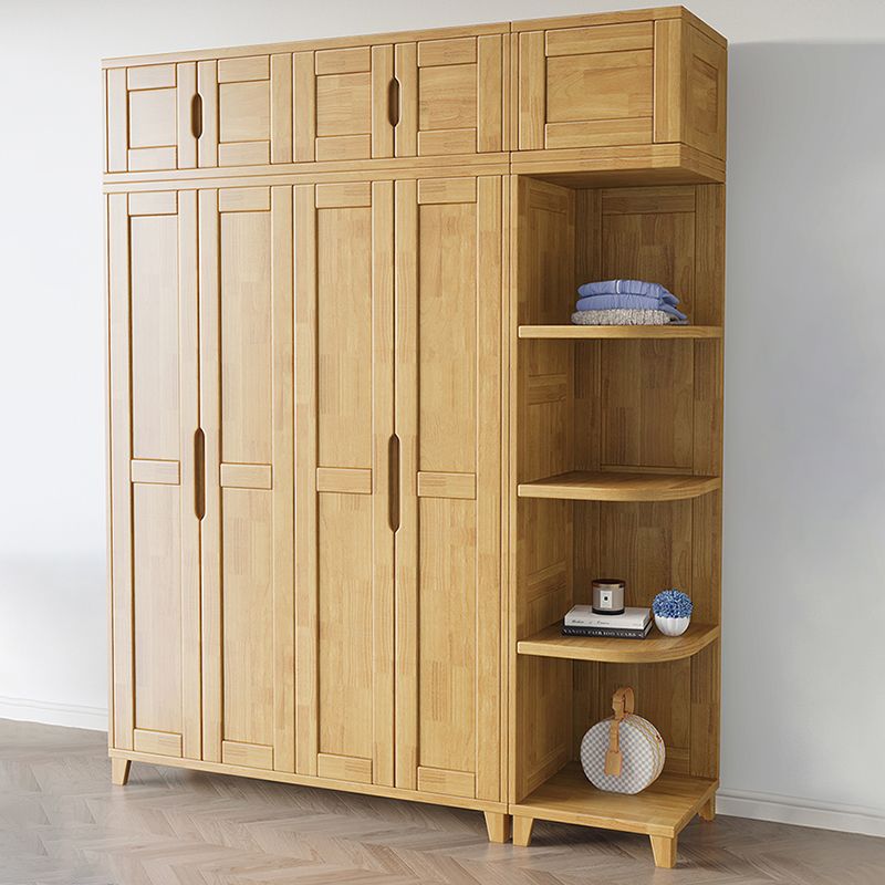 Light Wood Finish Wardrobe Armoire Traditional Wardrobe Cabinet