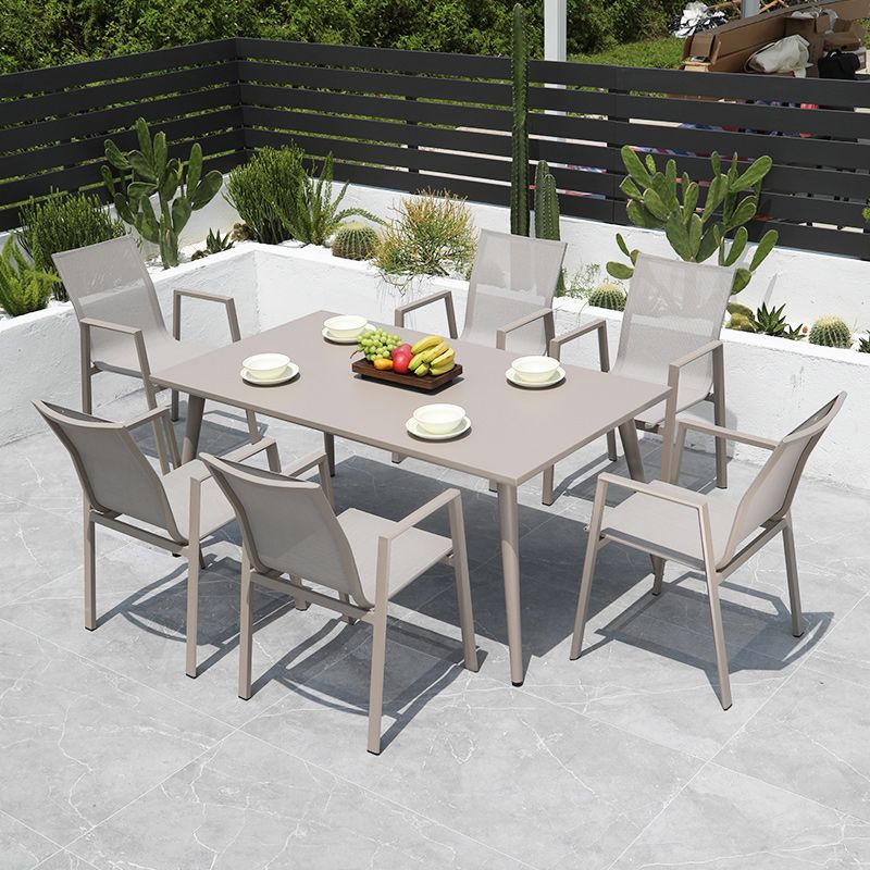 Modern Dining Armchair Set of 2/4/6/8 Metal Patio Dining Chair