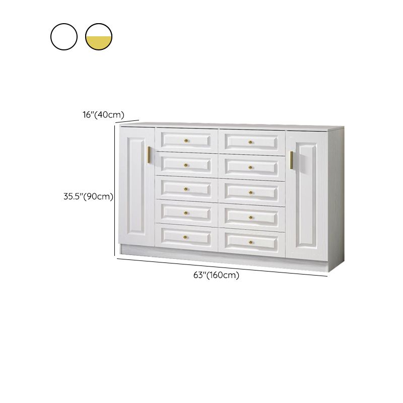 15.75" W Bachelor's Chest Wooden Home Double Dresser Without Mirror