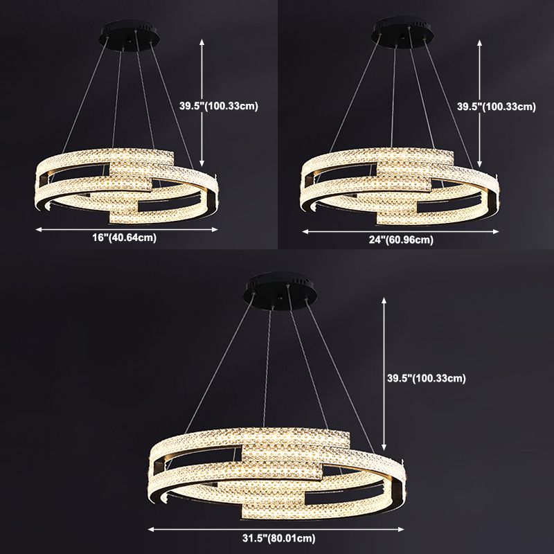 Nordic Style Circle Chandelier Metal LED Chandelier Pendant for Dining Room
