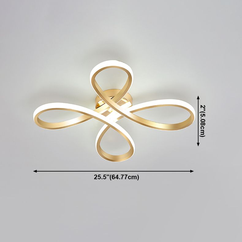 Plafonnier en métal Style nordique LED doré proche de l'éclairage de plafond