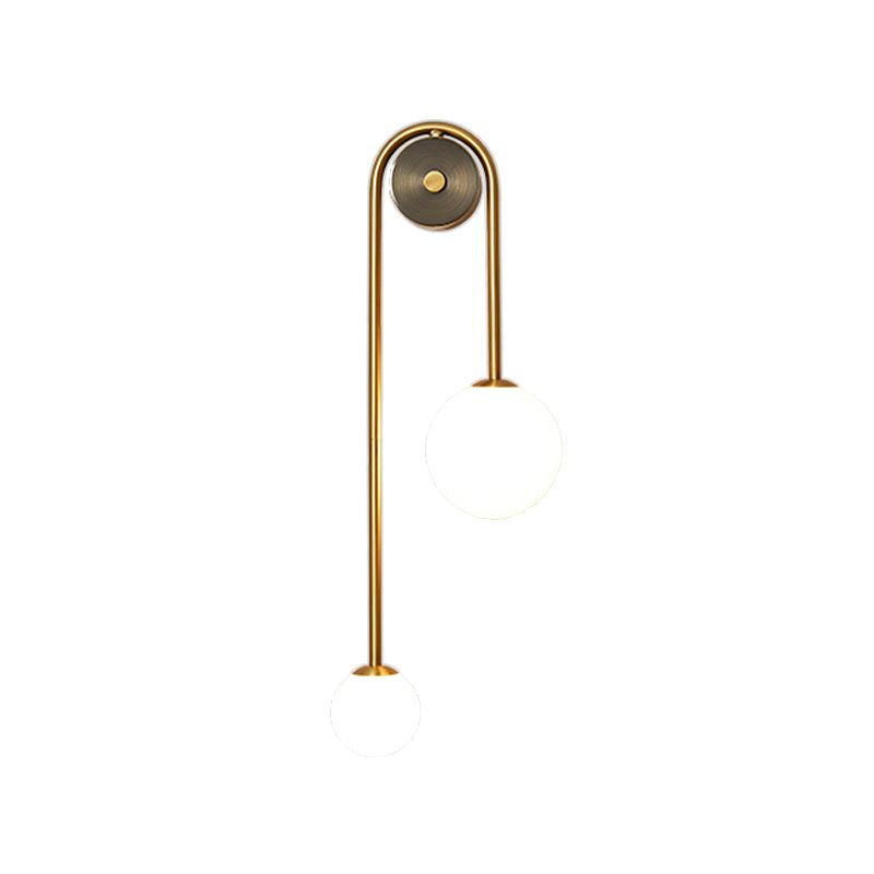 1/2-Light Golden Wall Mounted Sconce LED Wall Light for Living Room