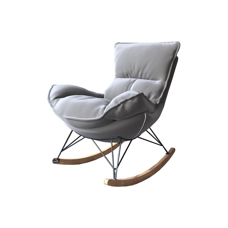 Contemporary Rocking Chair Solid Wood Rocker Chair with Removable Cushions