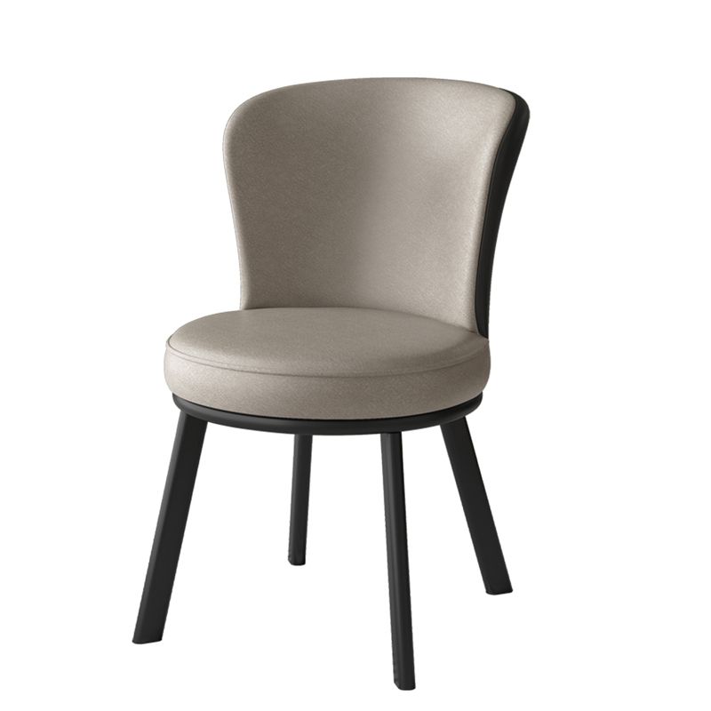 Eigentijdse stijl eetkamerstoelen keuken matte afwerking eetstoelen met metalen benen