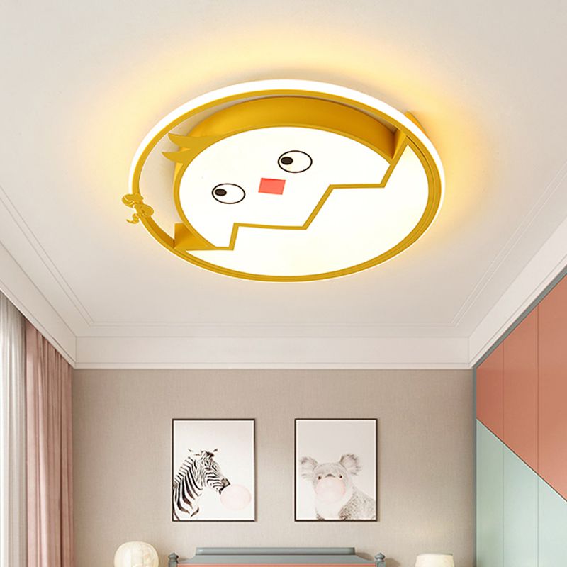 Gebrochene Muschel Chicken Flush Lampe Befestigung Cartoon Acryl LED Schlafzimmer Flush Mount in Gelb, Weiss/Warm Licht