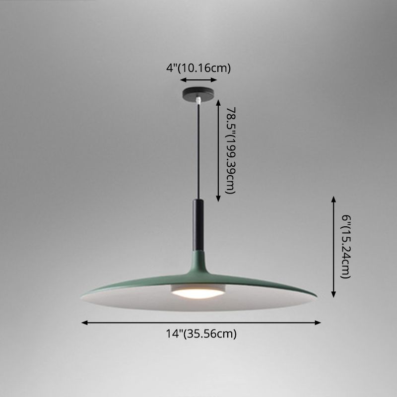 Flying Saucer LED -Suspensionslampe Neuheit Minimalist Metal Restaurant Hanging Anhänger