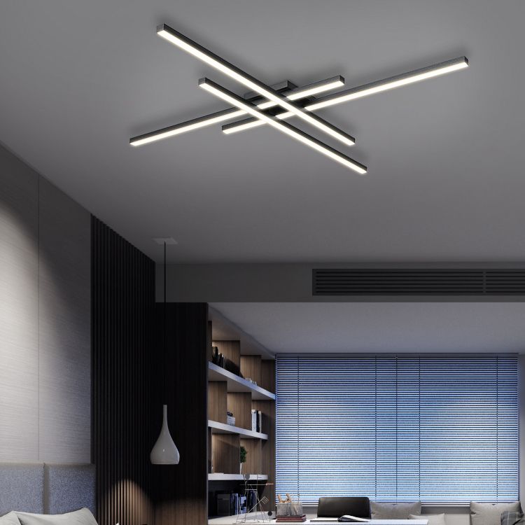 Moderne, beknopte LED-inbouw aluminium lineaire plafondlamp met acrylkap