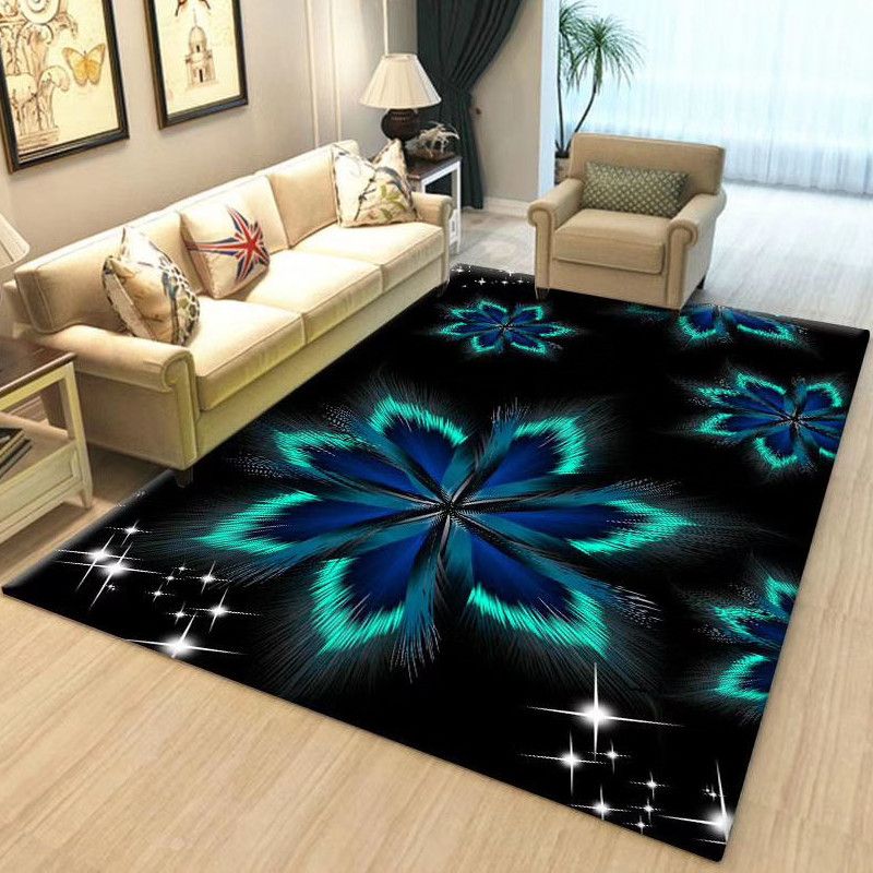 Fancy Modern Carpet Animals Pattern Polyester Area Rug Non-Slip Backing Rug for Home Decor
