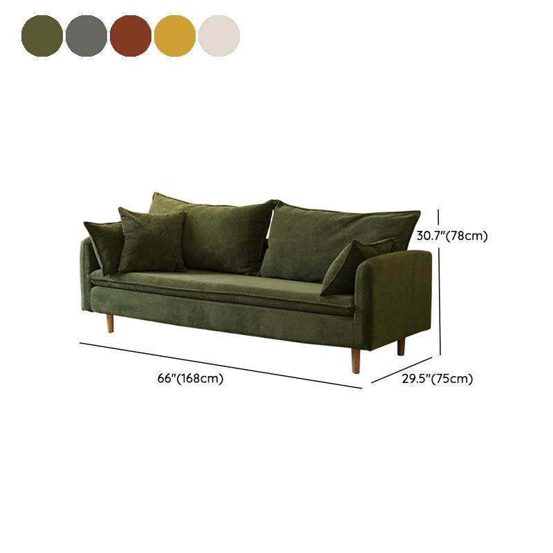Sewn Pillow Back Sofa Scratch Resistant Living Room Seating with Arm
