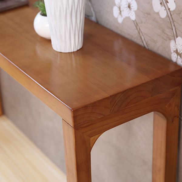 Mid-Century Modern Rectangle Console Accent Table Antique Finish Console Sofa Table