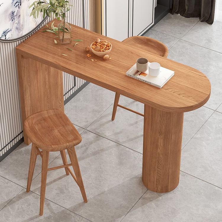 Solid Wood 1/2/3/5 Pieces Pub Dining Set Modern Indoor Table and Stool Set