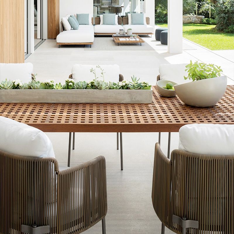 Boho Style Dining Set Wood Rectangular 1/5/7/9 Pieces Dining Set