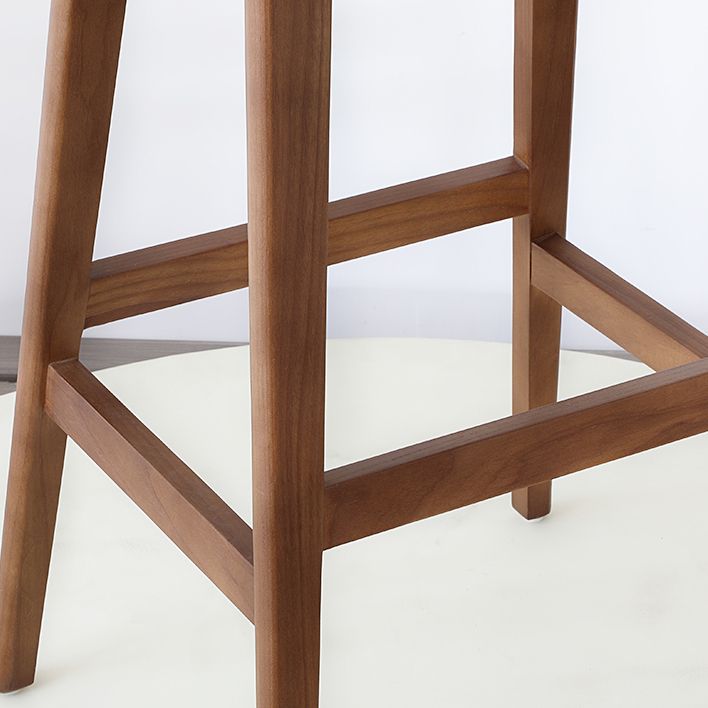 Solid Wood Bar Stool Modern Backrest Counter Stool for Bristol