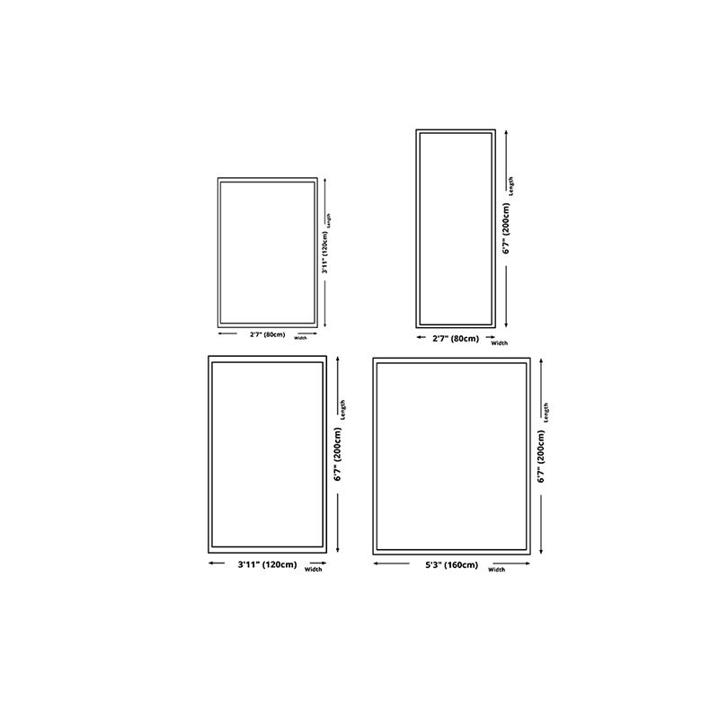 Simple Style Rectangle Shape Rug Living Room Carpet Polyester Washable Area Rug