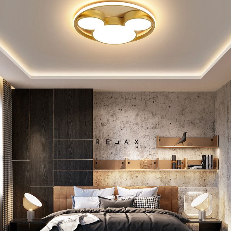 Luces de techo empotradas con forma de ratón, 1 luz, lámpara empotrada de acrílico con dibujos animados