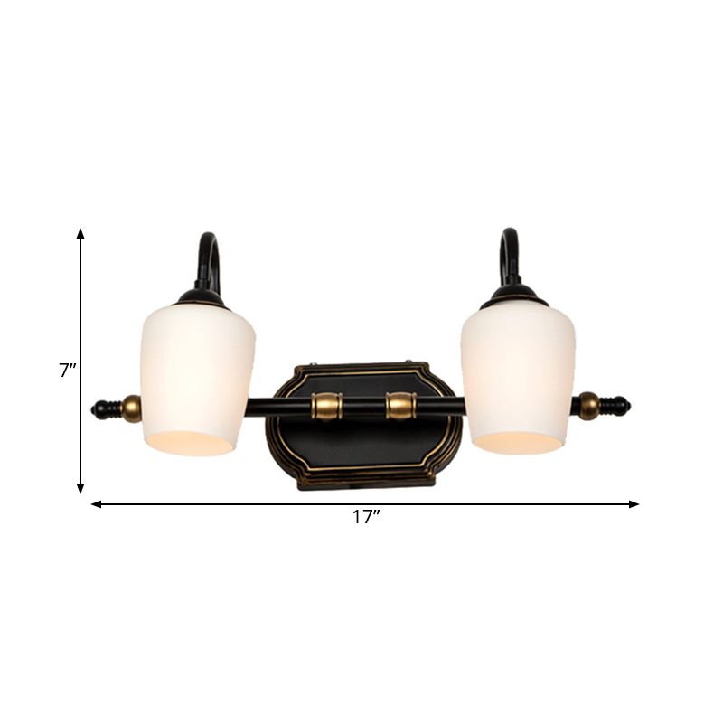 2/3/4 Lights Cup Shady Tady SCONCE Classic Wit Glass Muur gemonteerd licht voor badkamer