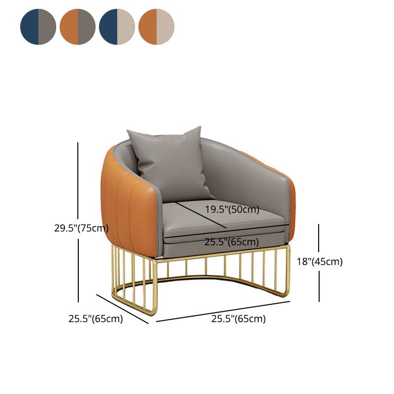 Silla sin brazos de comedor de metal Glam, sillas de comedor de cuero PU para uso doméstico