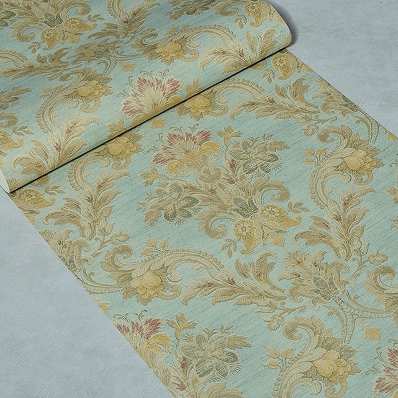 Paper Light-Color Wallpaper Antique Style Jacquard Wall Covering, 33' L x 20.5" W