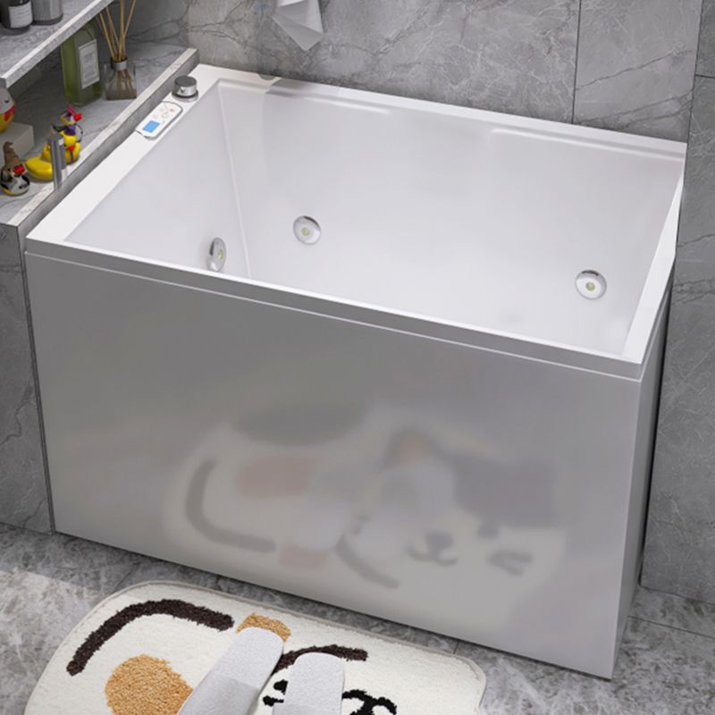 Modern Style Apron Front Bathtub Rectangular Acrylic Bathtub in White