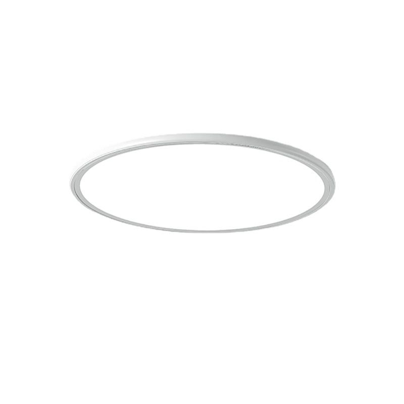Modern Simplicity LED Ceiling Light Lacquered Aluminium Circular Flush Mount with Acrylic Shade