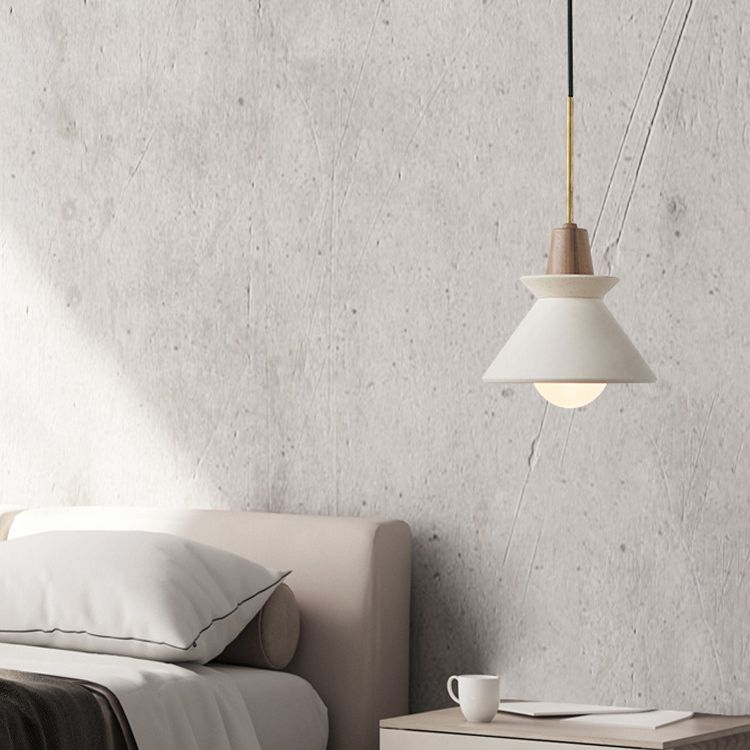 Modern Simplicity Cone Ceiling Chandelier Cement Hanging Light for Living Room