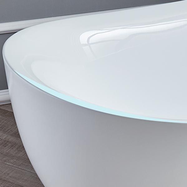 Modern Acrylic Bath Tub Freestanding Matte Finish Bathtub for Home