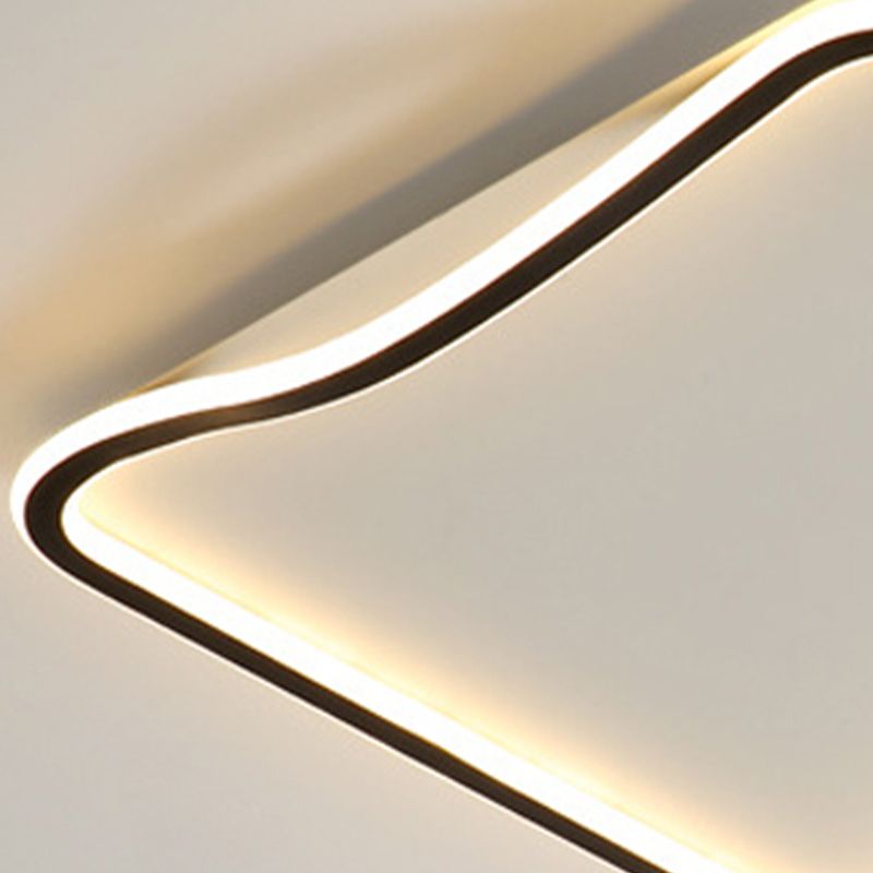 Minimalist Square Ceiling Mounted Fixture Metal LED Bedroom Ceiling Lighting
