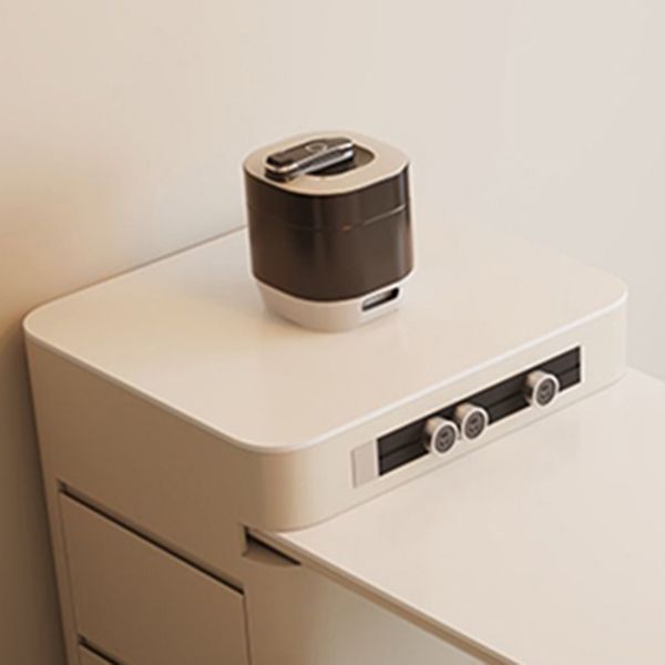 Modern Free Form Dining Table Stone Top Dinette Table with Storage