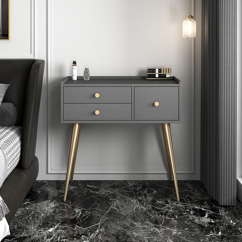 Contemporary Vanity Dressing Table 3 Drawer 30.7" Tall Makeup Vanity Desk Table