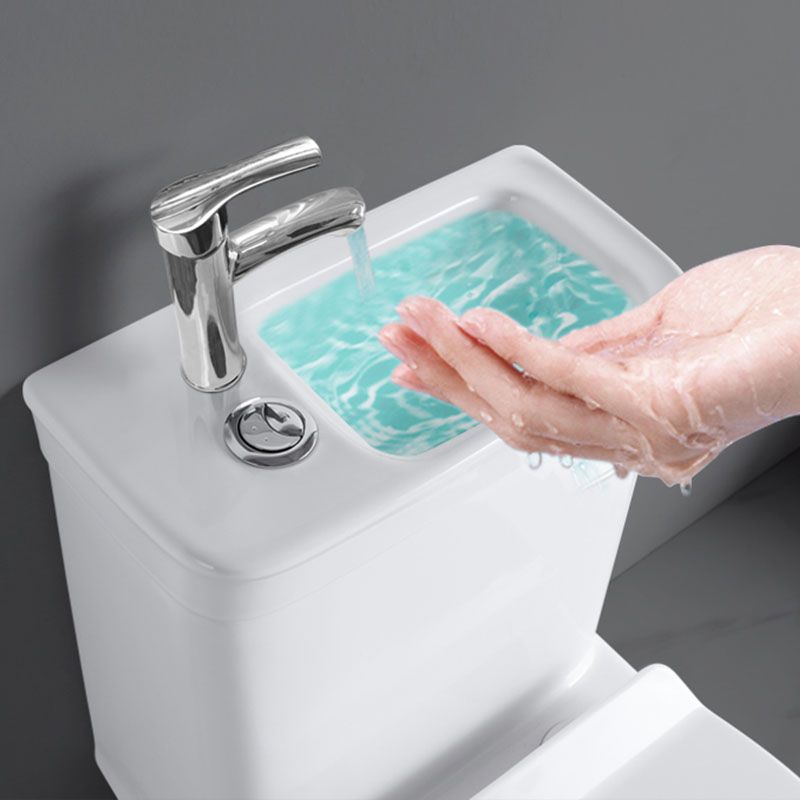 Modern Porcelain Toilet Floor Mount Siphon Jet One-Piece Toilet Flush Toilet