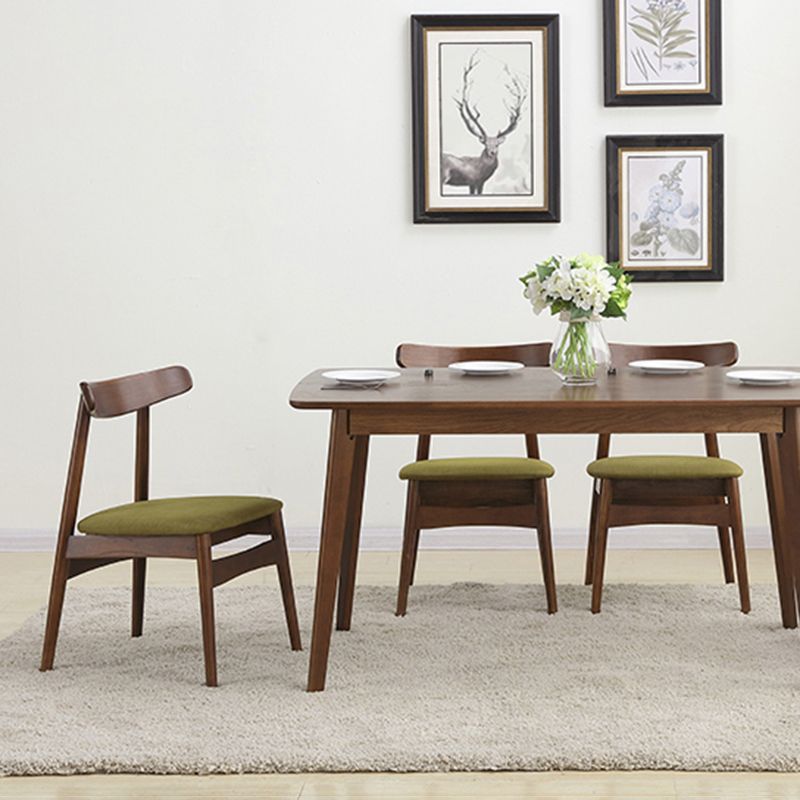 Chaise de salle à manger scandinave en lin, finition mate, chaise de salle à manger à dossier ouvert