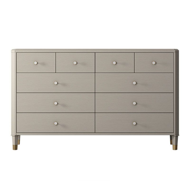 Contemporary Horizontal Double Dresser Storage Dresser with Drawers for Home