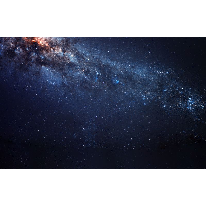 Modern Galaxy Stars Mural Wallpaper for Bedroom Personalized Wall Covering in Blue-Black