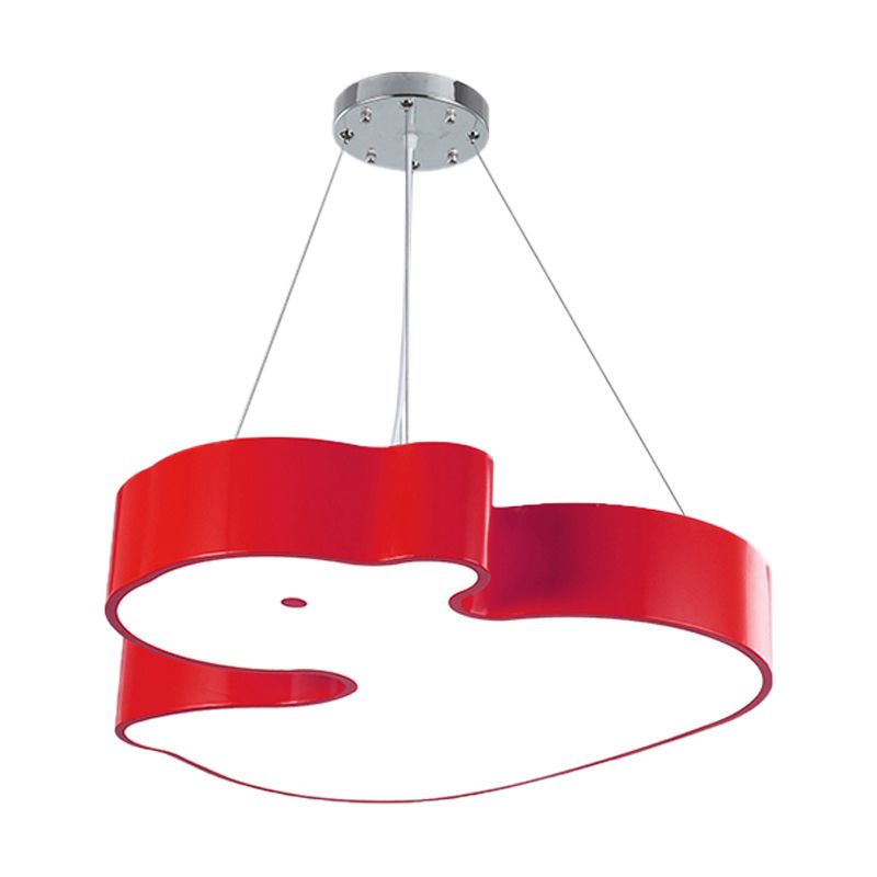 Duck Chandelier Pendant Light Cartoon Acrylique LED CHAMBRE LEMPORT DE LAMPE EN VERT / ROUGE / JAUNE
