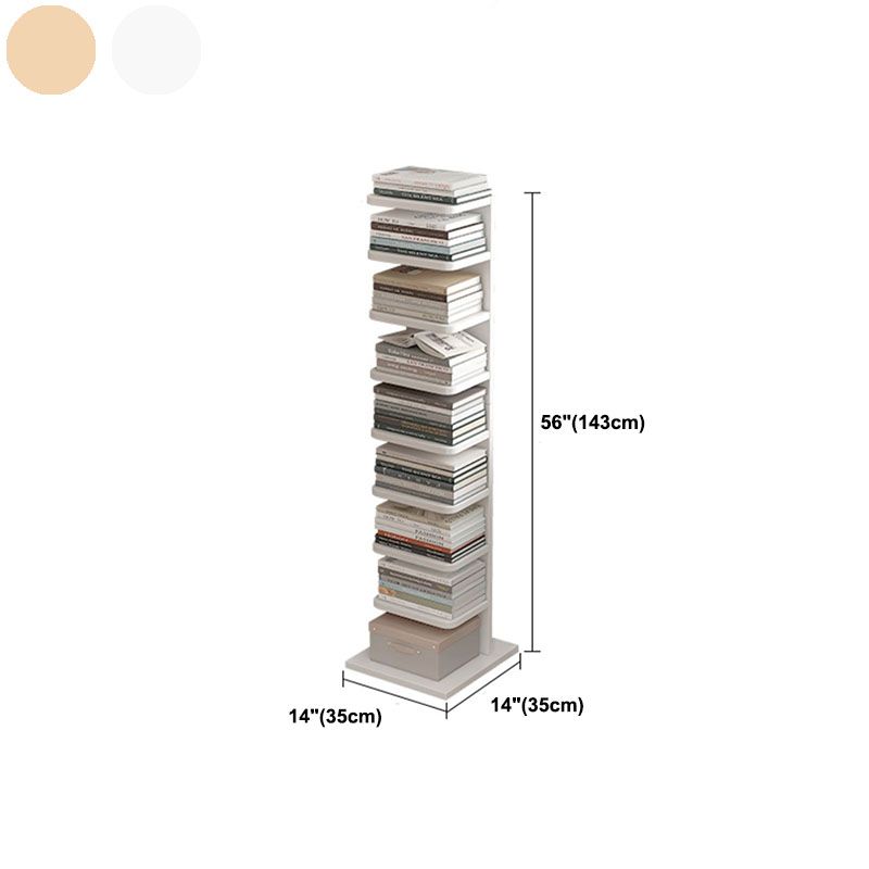 Modern 13.77" Wide Etagere Book Shelf Manufactured Wood Bookcase