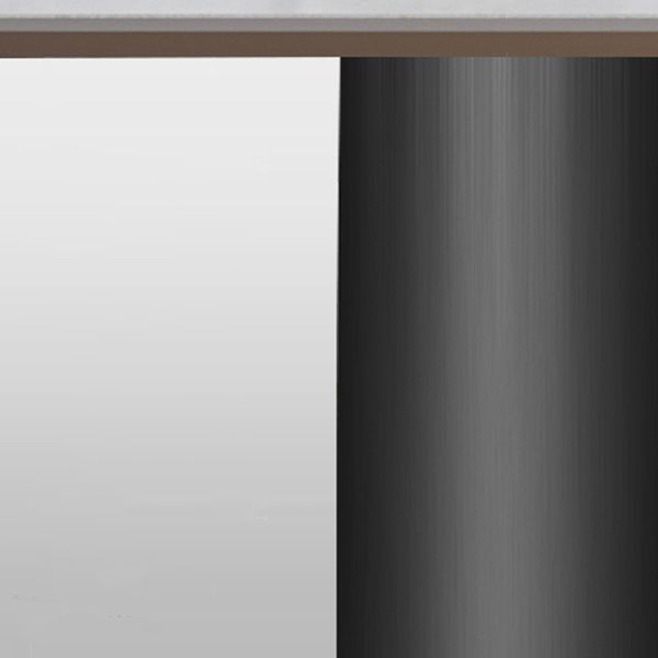 Metal Traditional Luxury Rectangle Table Sintered Stone Indoor Table for Kitchen