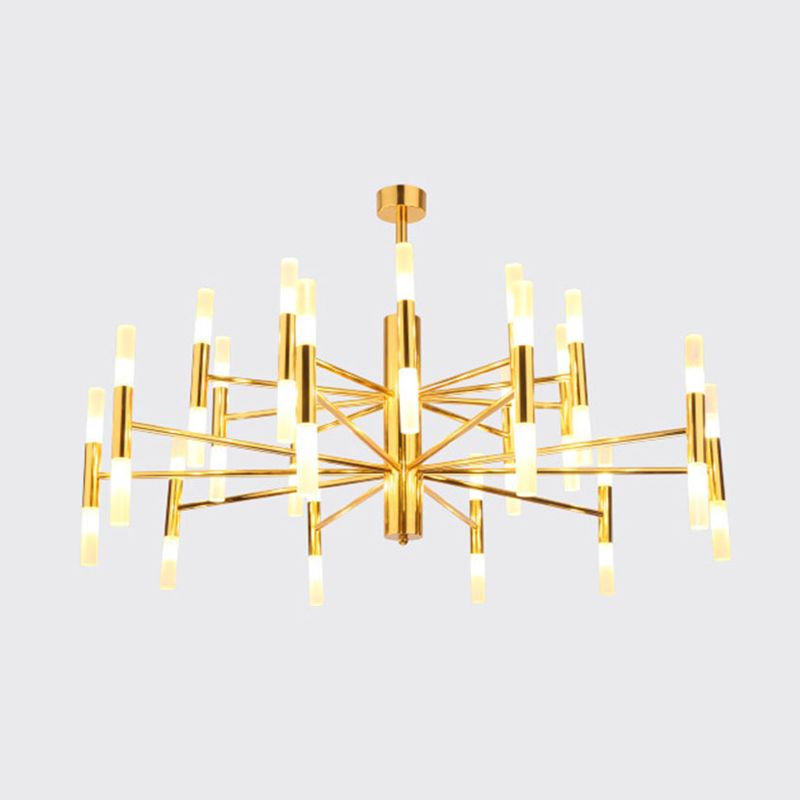 Illuminazione del soffitto del soggiorno a forma di radiale Metallic Postmodern Lent Light Segret