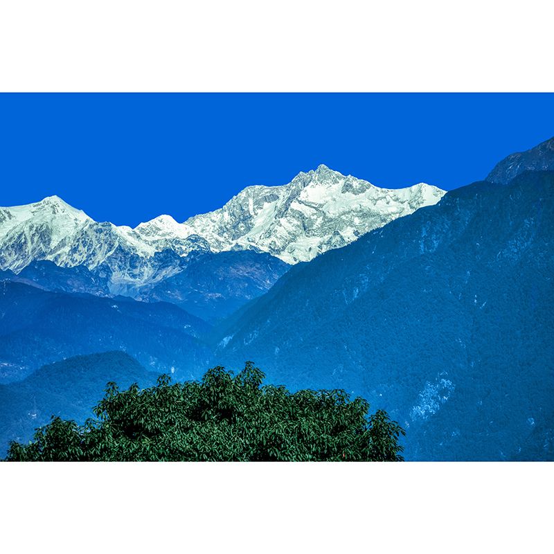 Mountain Scenery Contemporary Wall Covering for Home Decoration, Water Resistant