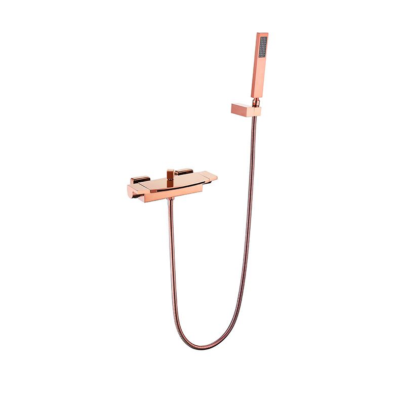 Modern Bathtub Faucet Handheld Shower Head Wall-mounted Waterfall Faucet