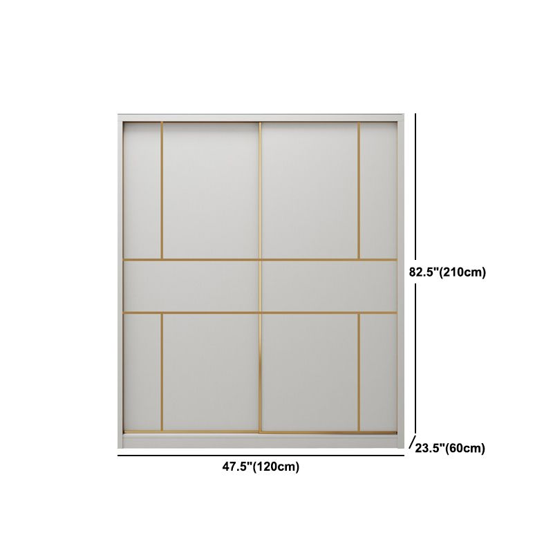 Manufactured Wood White Storage Cabinet with Sliding Door Modern Cabinet with Drawers