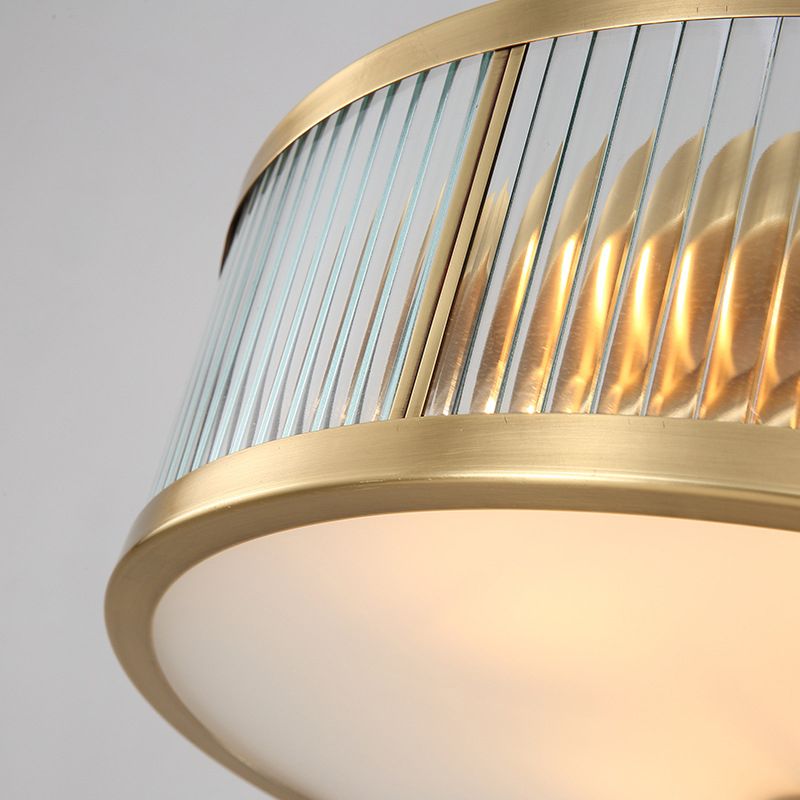 Glass Drum Flush Mount Ceiling Light Fixture Traditional Bedroom Flush Mount Lighting Fixtures