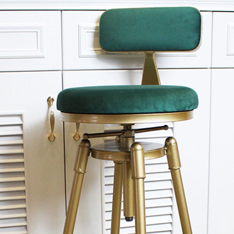 Nordic Armless Liftable Counter Stool Steel Cashier Bar Stool with Cushion and Pedal