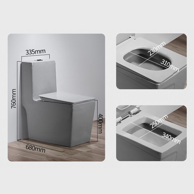 Modern One Piece Toilet Bowl Siphon Jet Flush Toilet with Seat