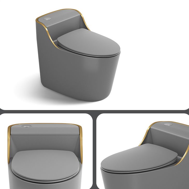 Modern Toilet Bowl Siphon Jet Toilet with Slow Close Seat for Bathroom