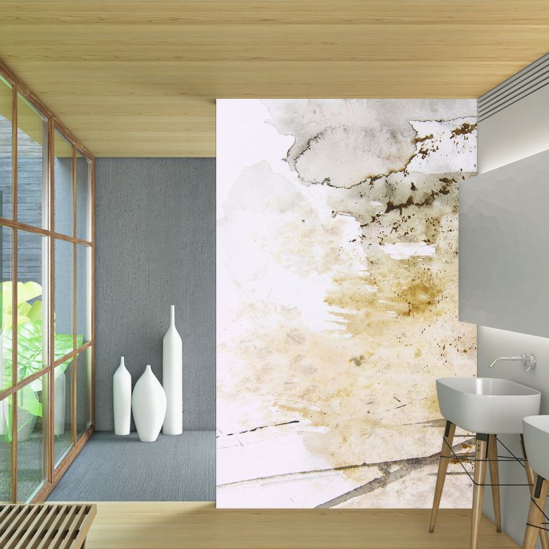 Light-Brown Abstract Murals Wallpaper Stain Resistant Minimalist Home Wall Decor