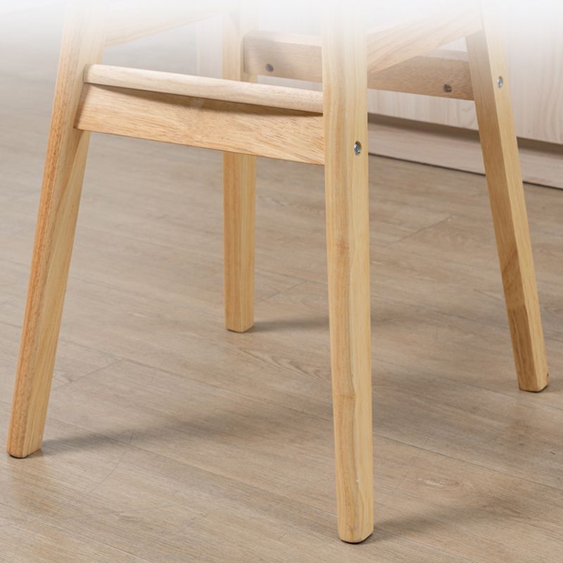 Taburete de bar de cuero con respaldo bajo, moderno taburete de interior con patas de madera
