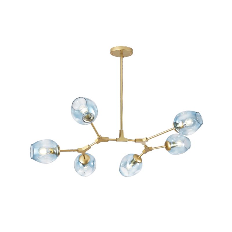 Nordic Modern Chandelier Light Dining Room Glass Shade Hanging Light Fixture