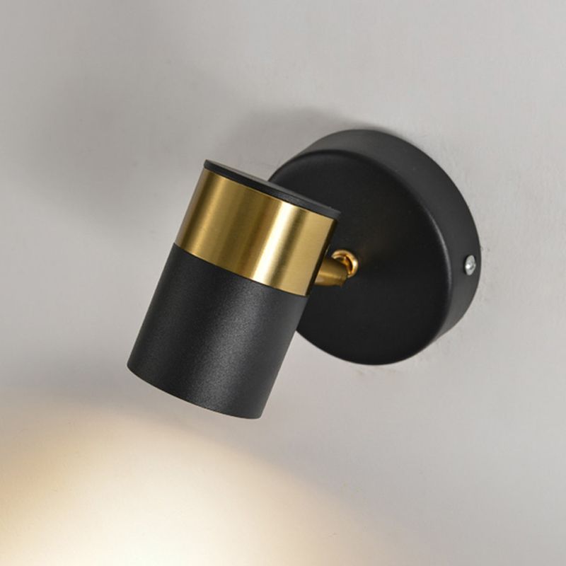 Half Cylinder Metal Wall Sconce Modern Style 1-Light Reading Wall Mount Lighting