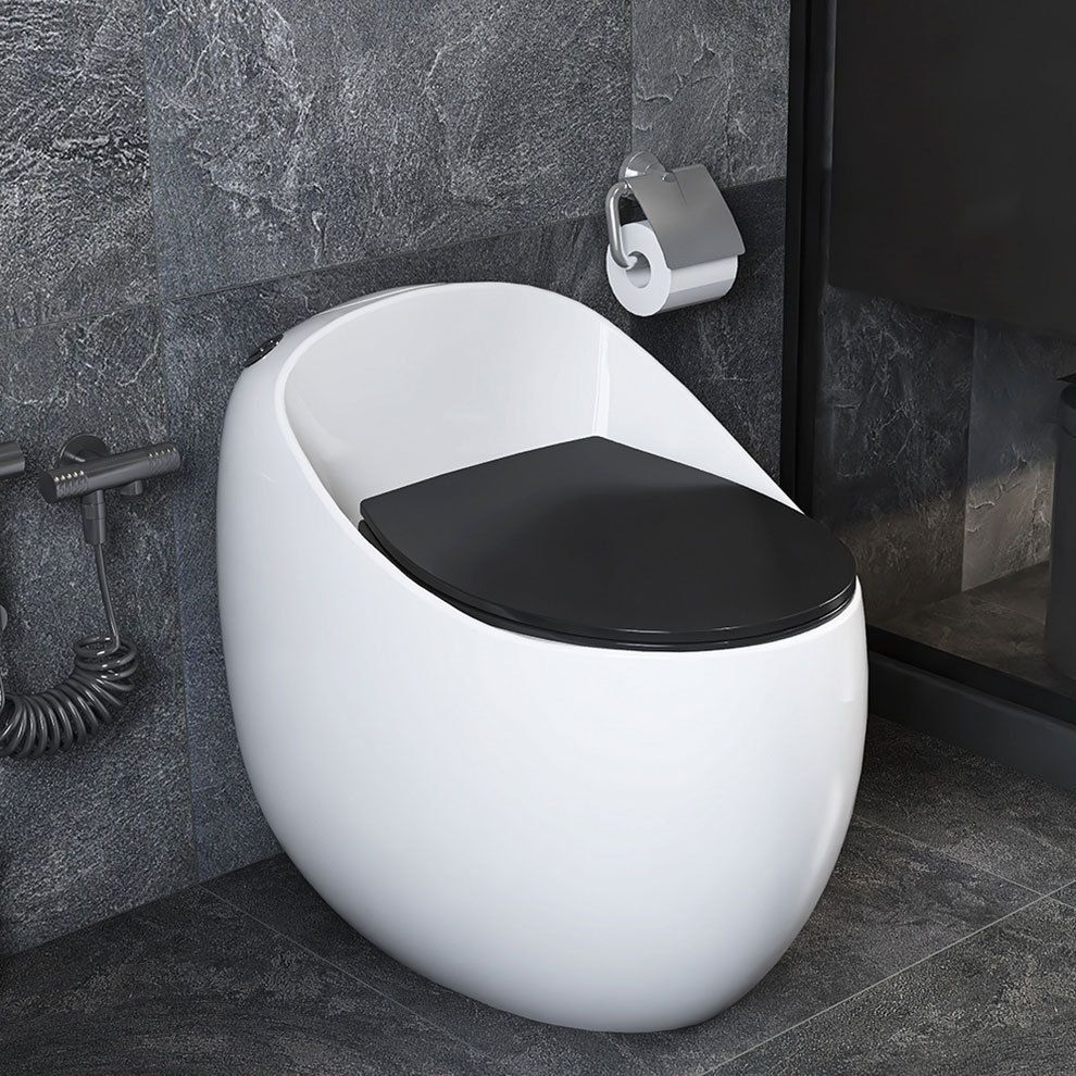 Modern Floor Mount Toilet Siphon Ceramic Flush Toilet with Seat for Bathroom